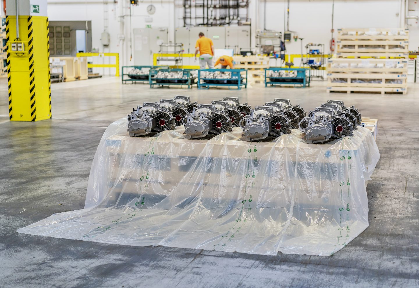 Engine parts wrapped in EcoCorr Film